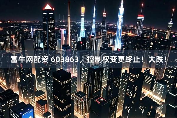 富牛网配资 603863，控制权变更终止！大跌！